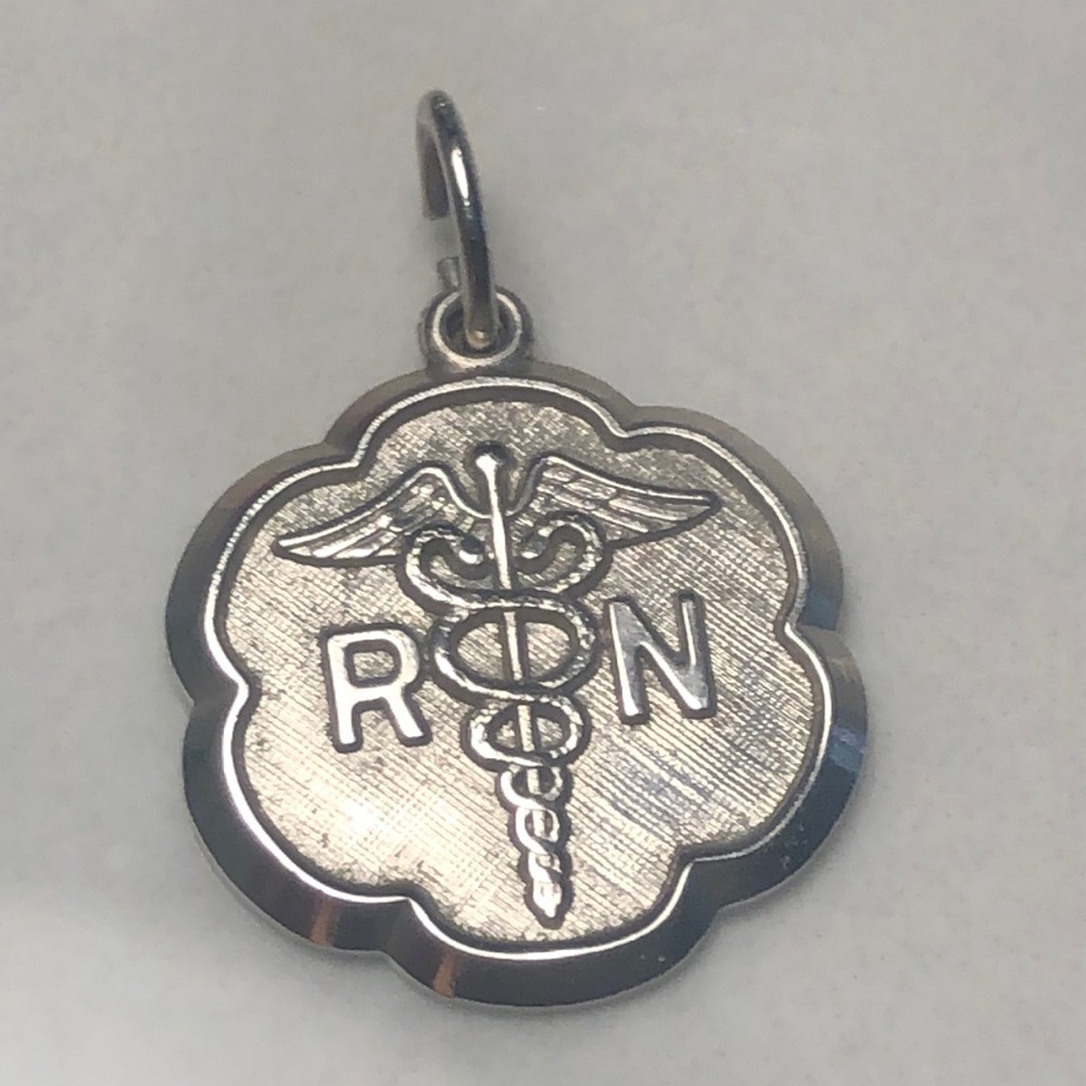 Nurses nursing RN vintage Medical sterling silver‎ 925 vintage bracelet Charm